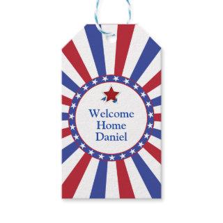 Patriotic Welcome Home Red White and Blue Gift Tags