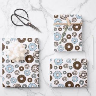 Pattern Of Donuts, Blue Donuts, Brown Donuts  Sheets