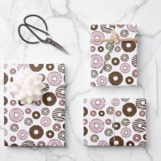 Pattern Of Donuts, Pink Donuts, Brown Donuts  Sheets