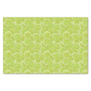Pattern Of Green Lime Slices Tissue Paper
