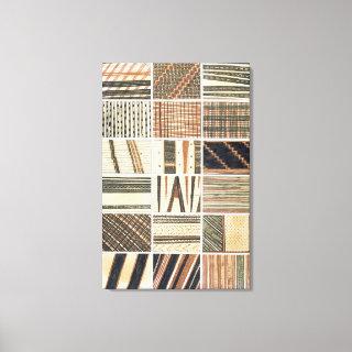 Pattern of Polynesian tapa from Cook's Canvas Print