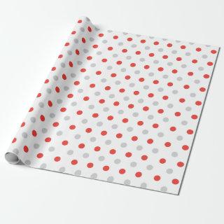 Pattern Of Red And Gray Polka Dots