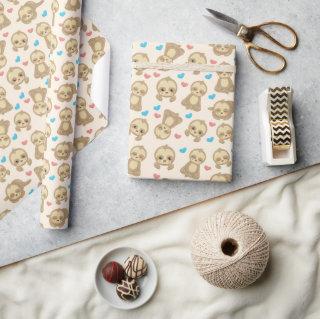 Pattern Of Sloths, Cute Sloths, Hearts