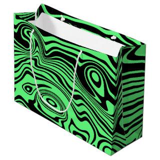 Pattern Waves Green Gift Bag - Choose Colors