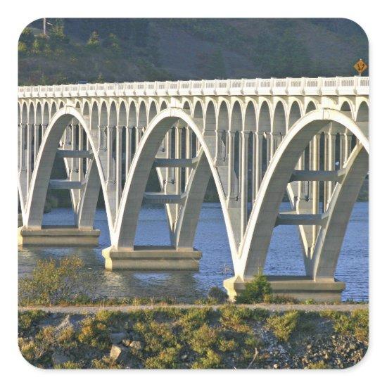 Patterson Memorial Bridge highway 101 over Square Sticker