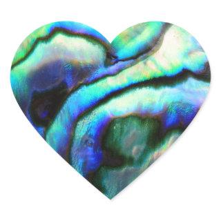 Paua abalone detail heart sticker