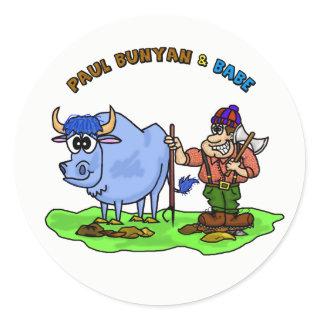 Paul Bunyan & Babe  The Blue Ox Stickers