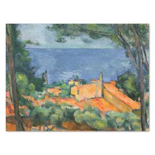 Paul Cezanne - Estaque with Red Roofs Tissue Paper