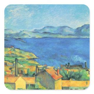 Paul Cezanne - Gulf Of Marseille Seen L'Estaque Square Sticker