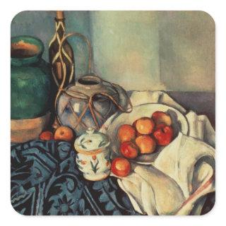 Paul Cezanne | Still Life with Apples, 1893-94 Square Sticker