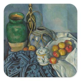 Paul Cezanne - Still Life with Apples Square Sticker