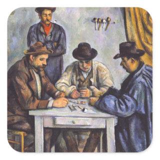 Paul Cezanne - The Card Players Square Sticker