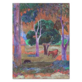 Paul Gauguin - Landscape with a Pig and a Horse Tissue Paper