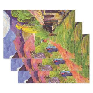 Paul Gauguin Road in Tahiti Vintage Fine Art  Sheets