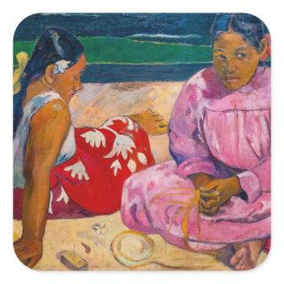 Paul Gauguin - Tahitian Women on the Beach Square Sticker