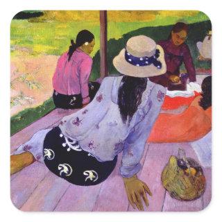 Paul Gauguin | The Siesta, 1891-2 (oil on canvas) Square Sticker