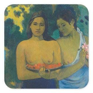 Paul Gauguin - Two Tahitian Women Square Sticker