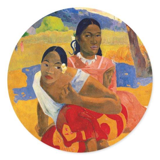 Paul Gauguin - When Will You Marry? Classic Round Sticker