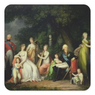 Paul I , Maria Feodorovna  and their Children Square Sticker