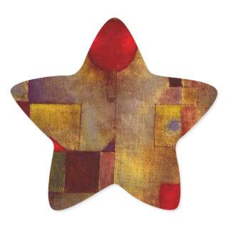 Paul Klee Red Balloon Abstract Colorful Art  Star Sticker