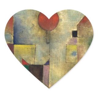 Paul Klee Red Balloon Heart Sticker