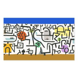 Paul Klee Rich Harbor Abstract Expressionism Rectangular Sticker
