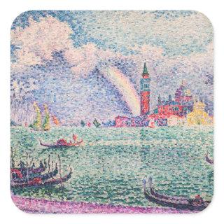 Paul Signac - Rainbow, Venice Square Sticker