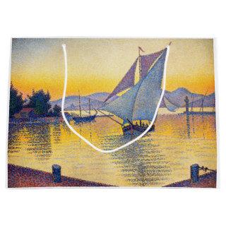 Paul Signac - The Port at Sunset, Opus 236 Large Gift Bag
