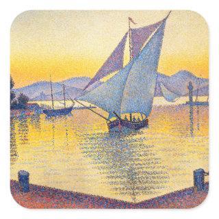 Paul Signac - The Port at Sunset, Opus 236 Square Sticker