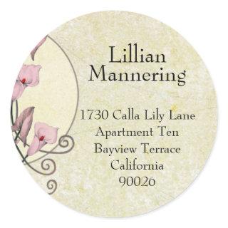 Pauline's Moon & Lilies in Yellow - Address Labels