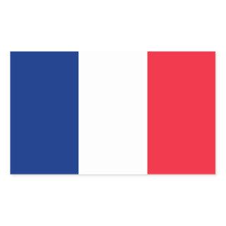 Pavillon de la France  Flag of France Rectangular Sticker