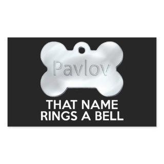 PAVLOV'S DOG RECTANGULAR STICKER