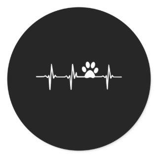 Paw Print Hebeat Veterinarian Vet Tech Classic Round Sticker