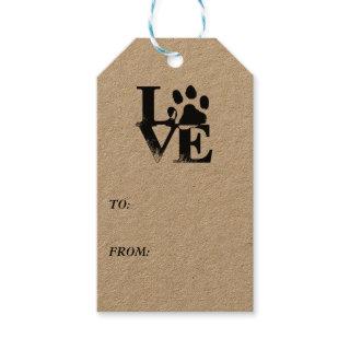 Paw Print in LOVE Gift Tags