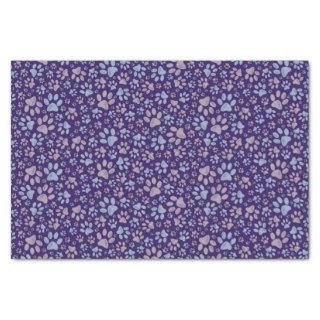 Paw Prints Animal Pattern in Purple and Pink Tissue Paper