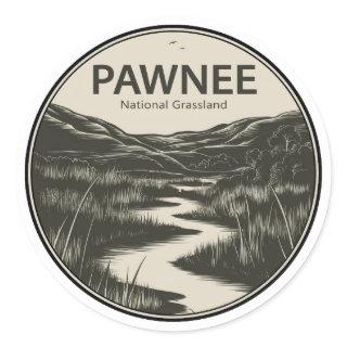 Pawnee National Grassland Colorado Stream Classic Round Sticker