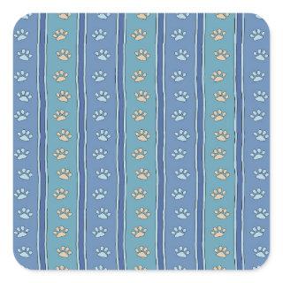 Pawprint Pattern Square Sticker