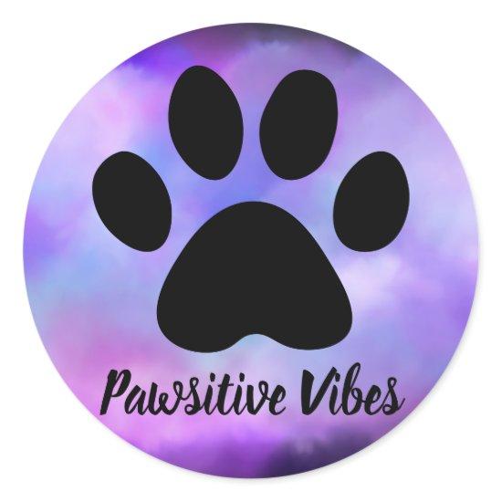 Pawsitive Vibes Watercolor Sticker