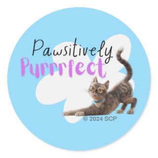 Pawsitively Purrrfect Classic Round Sticker