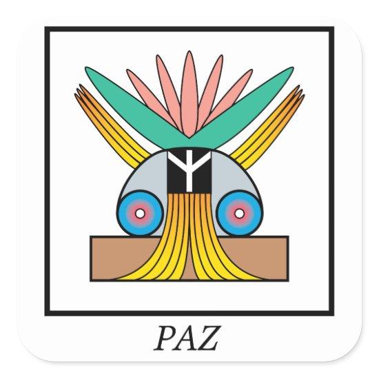 Paz (Peace) Symbol. Plejaren symbol for peace Square Sticker