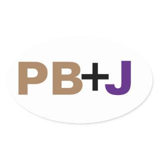 PB+J In Color Oval Sticker