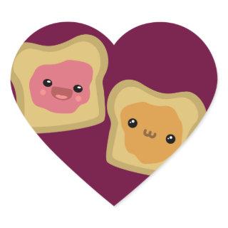 PB&J Toast Heart Sticker
