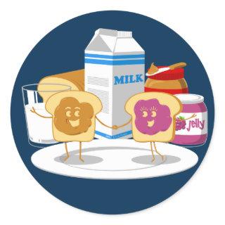 PB Loves J Classic Round Sticker
