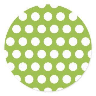 Pea Soup w/ Dots Classic Round Sticker