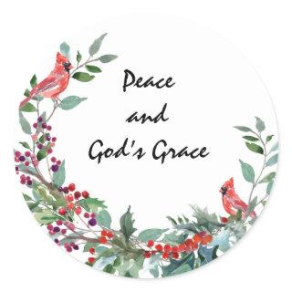 Peace and God’s Grace Classic Round Sticker