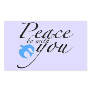 Peace be with you design rectangular sticker