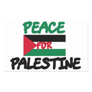 Peace for Palestine Rectangular Sticker
