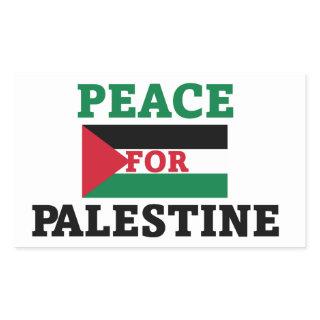 Peace for Palestine Rectangular Sticker