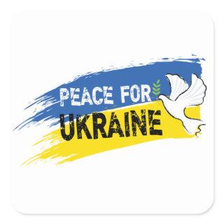 Peace for Ukraine Square Sticker