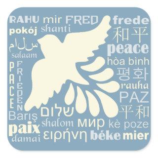 PEACE in many languages stickers